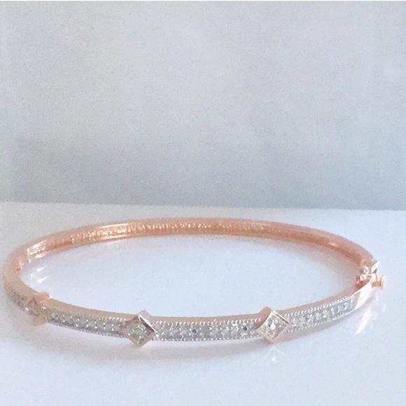 $110 Natural Diamond Accent Bangle - Picture 2 of 4